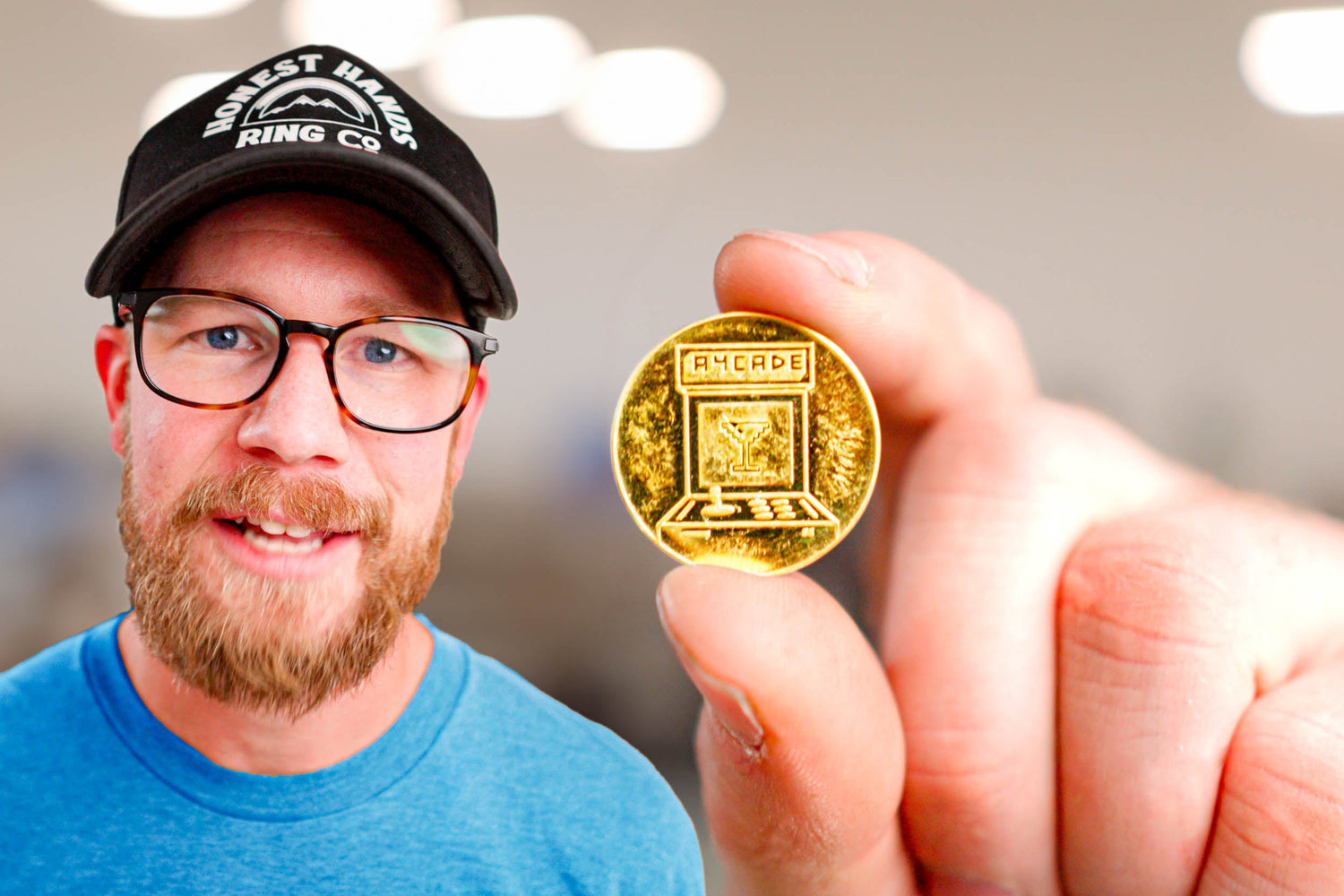 Custom Wedding Ring Made From Arcade Token