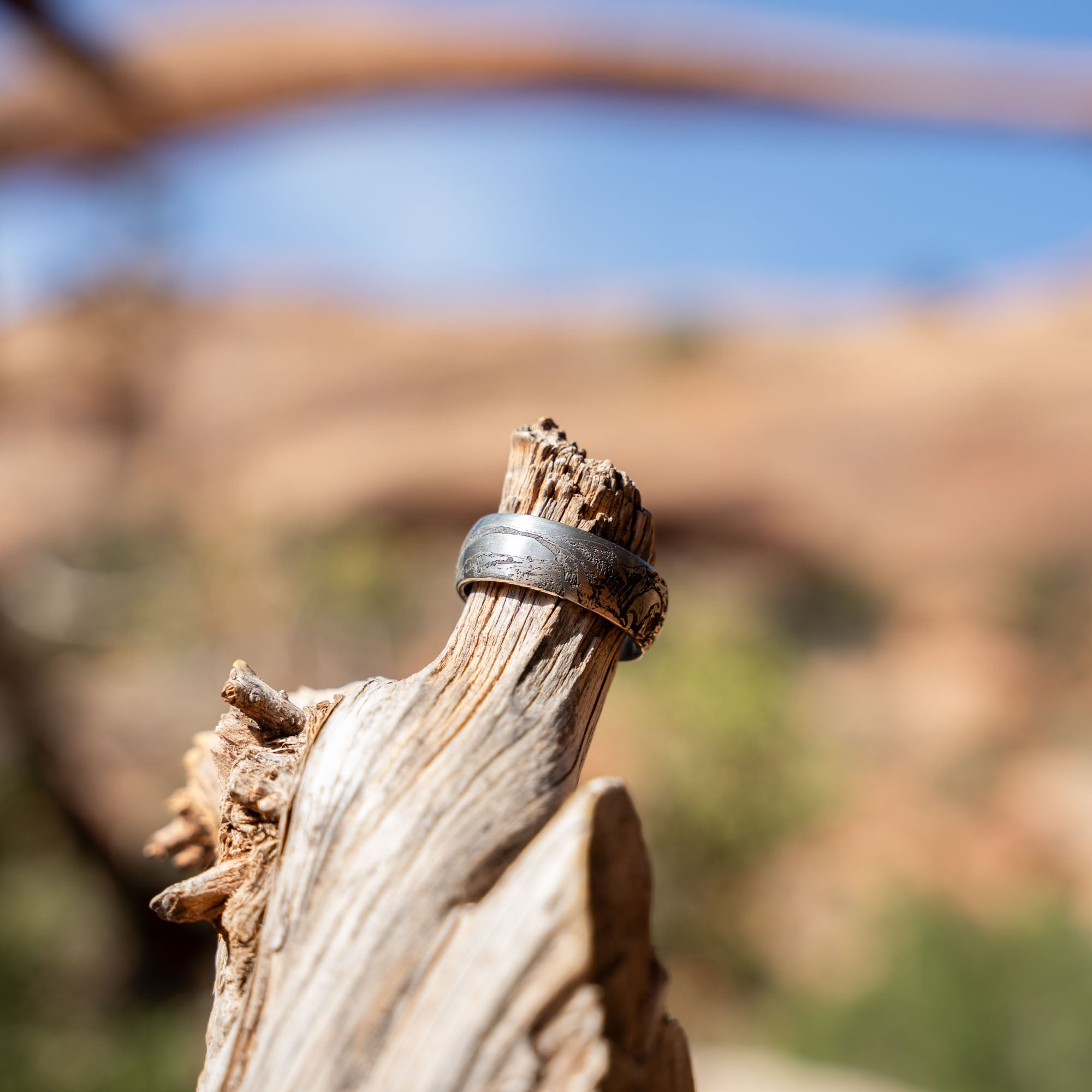Tungsten Engraved Arches National Park Ring