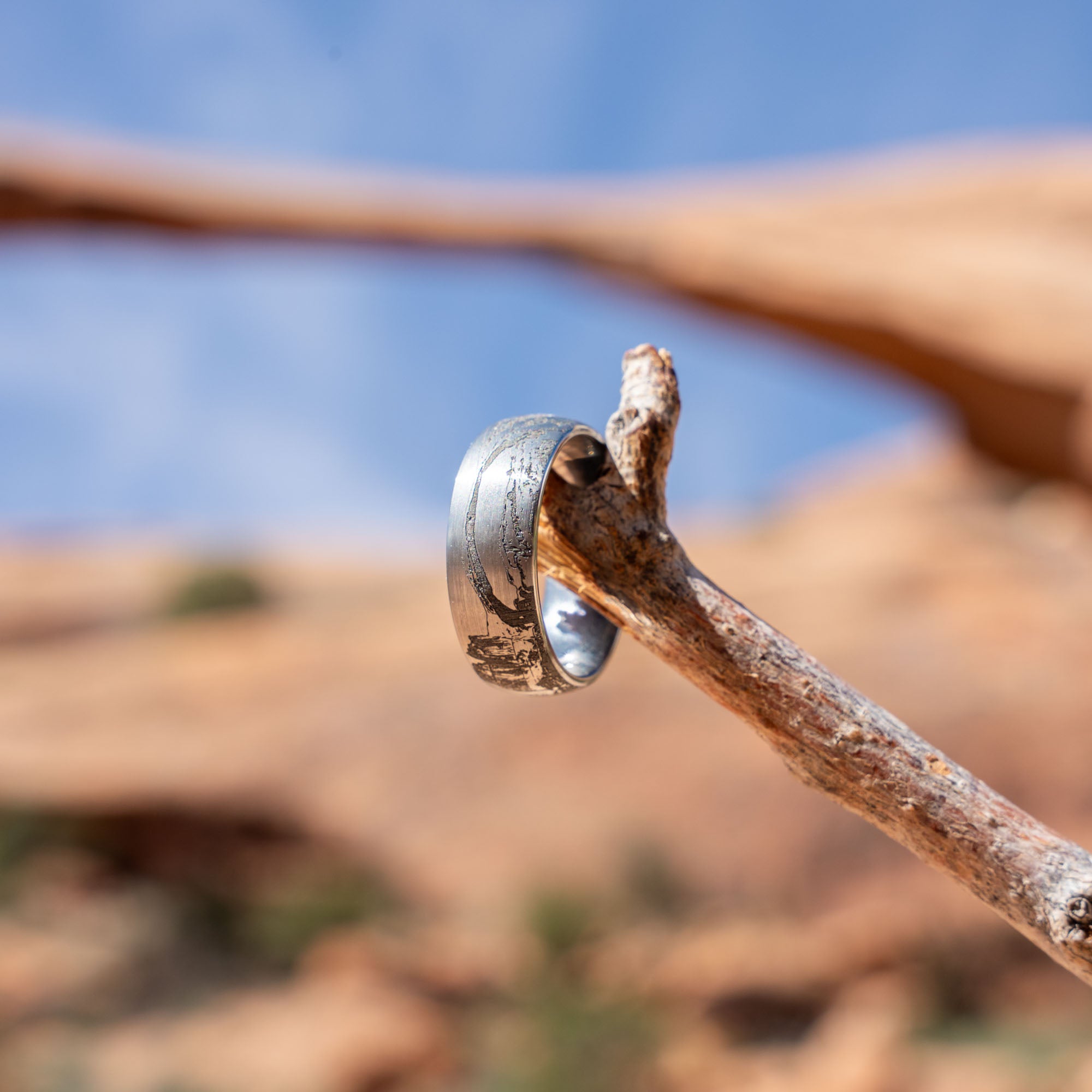 Tungsten Engraved Arches National Park Ring