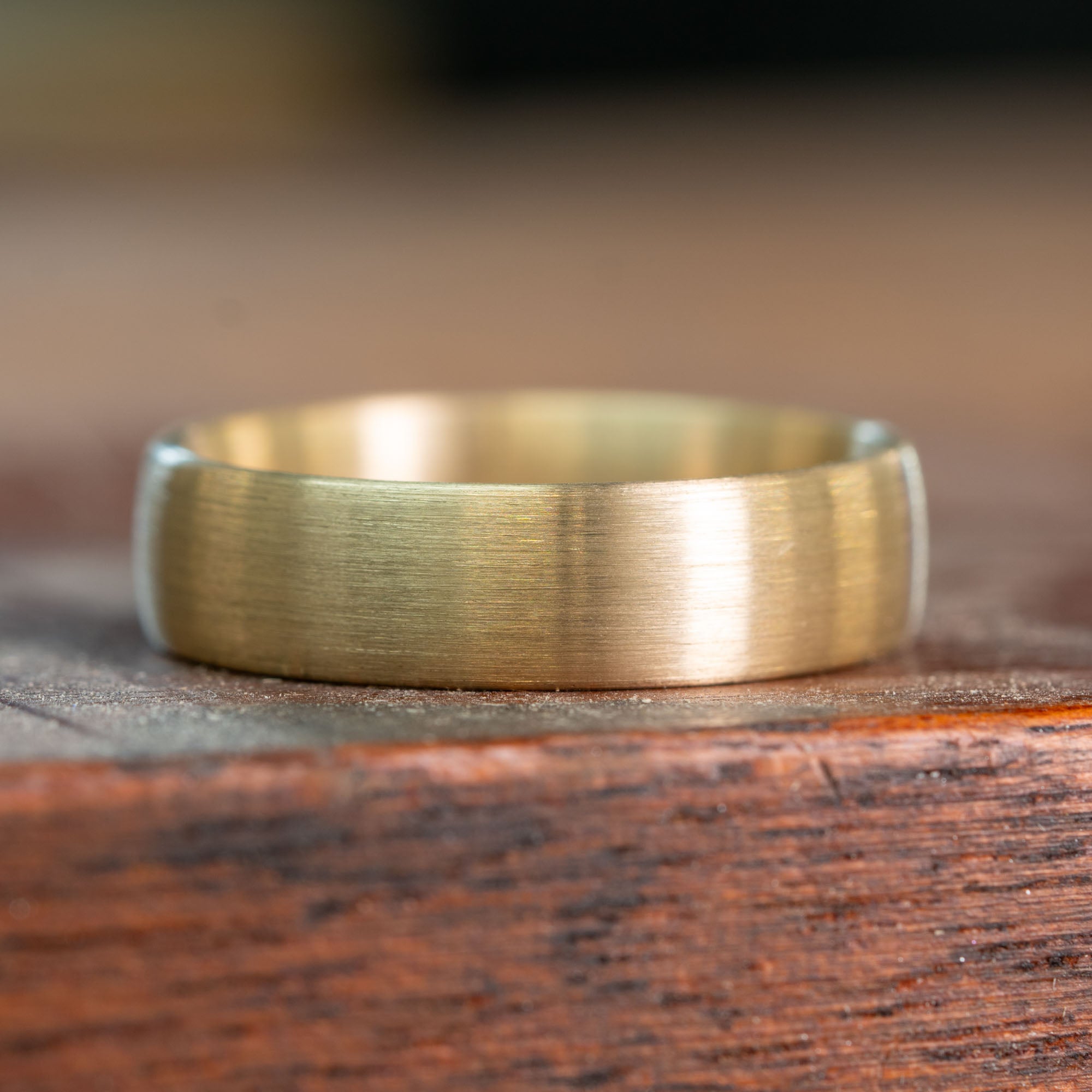 Brushed Gold Ring