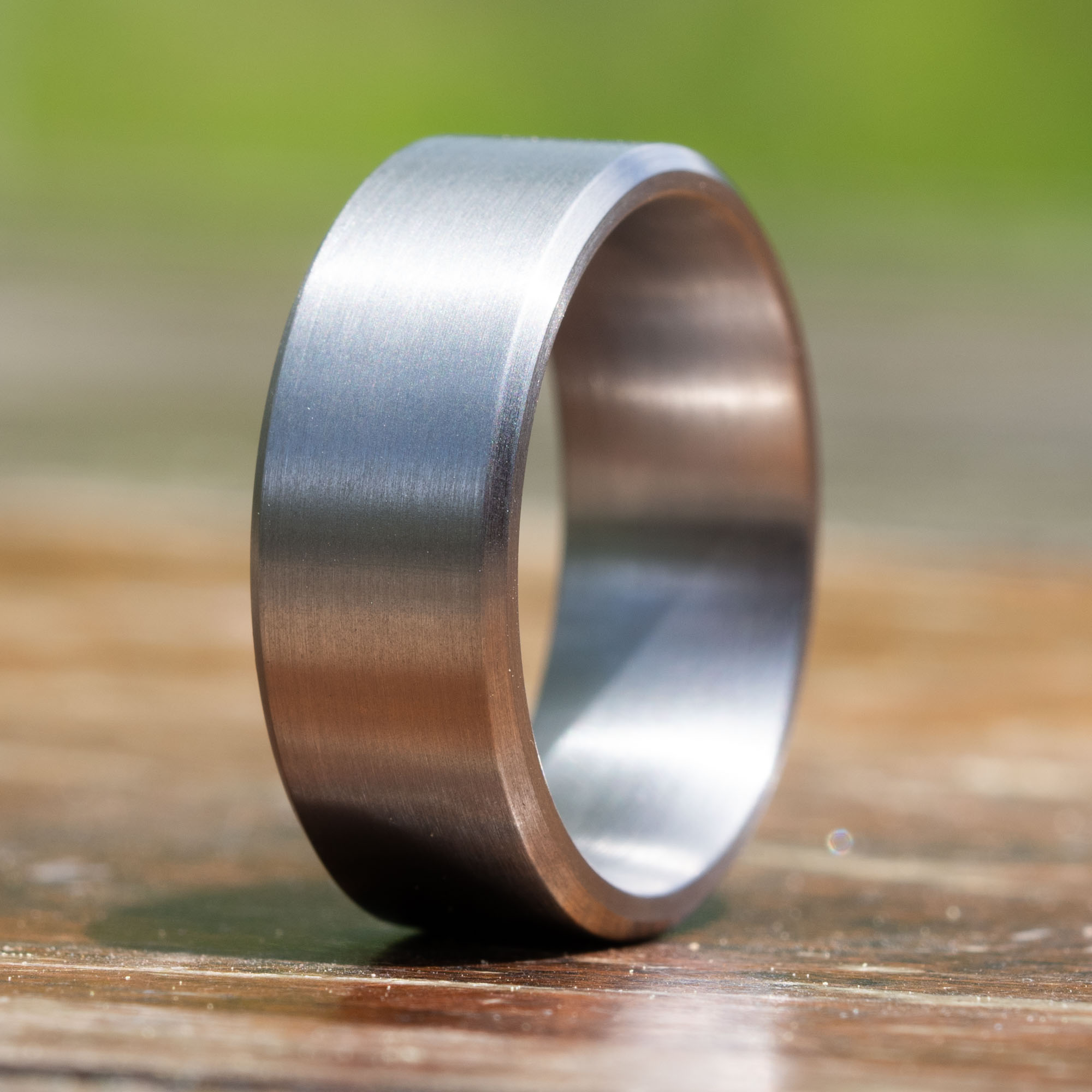 Brushed Titanium Ring