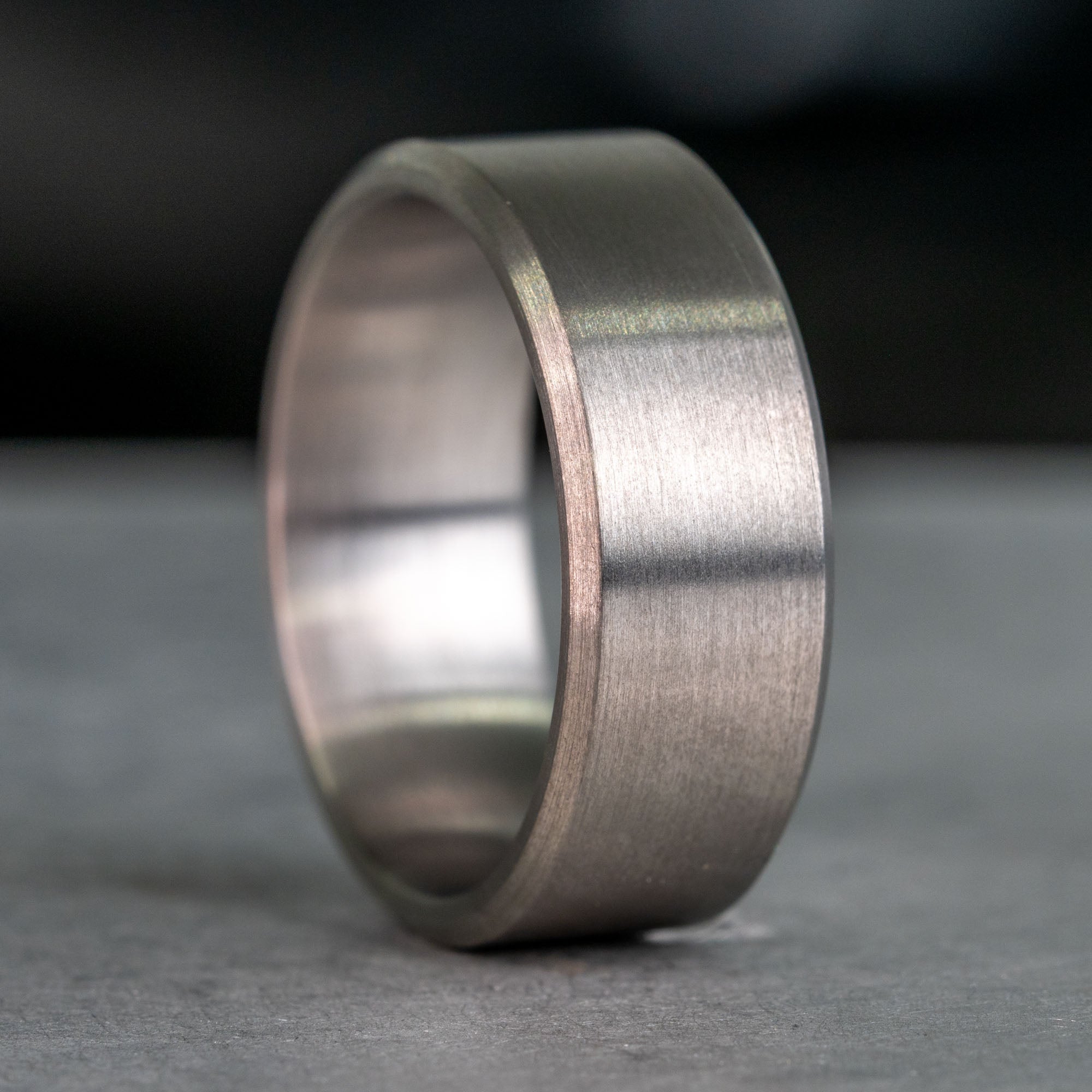 Brushed Titanium Ring