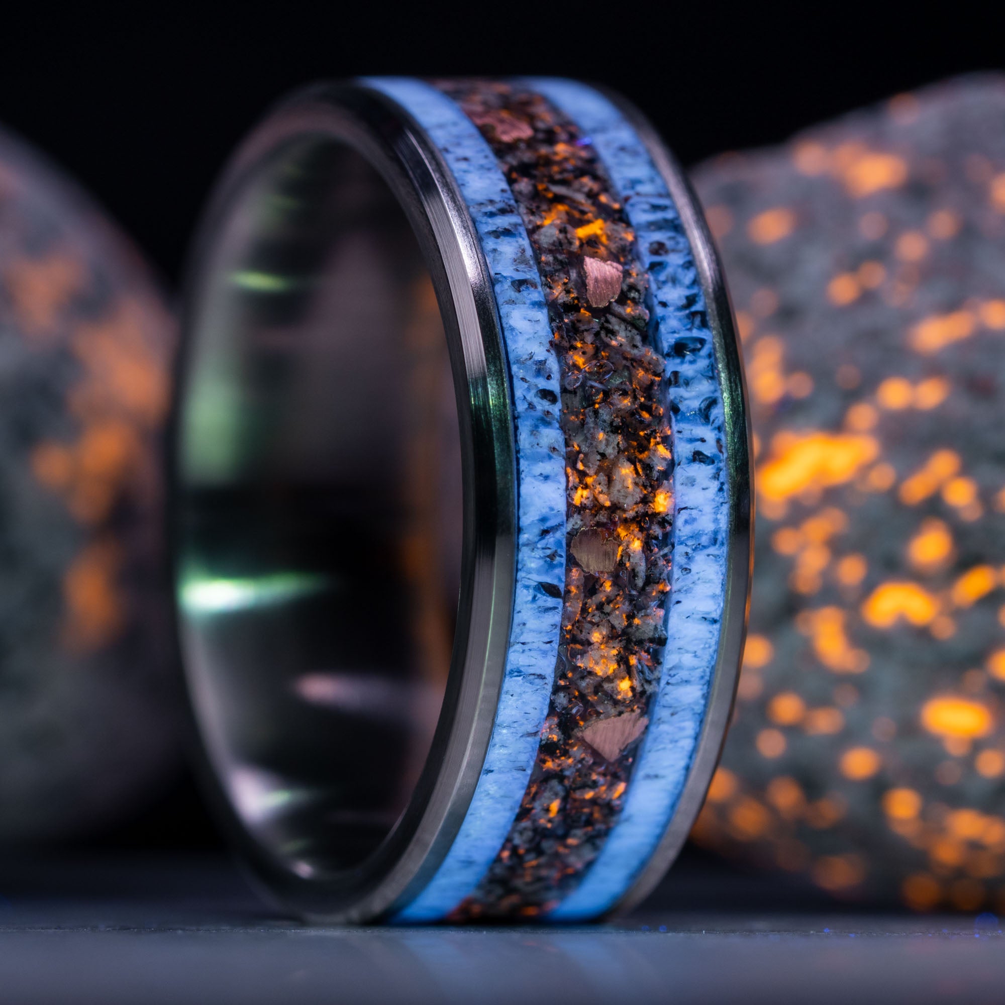 This image shows the ring under UV light.