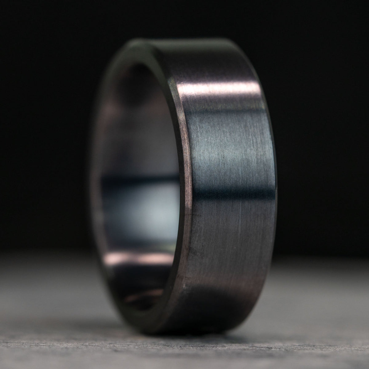 Black Brushed Titanium Ring | Honest Hands Ring Co