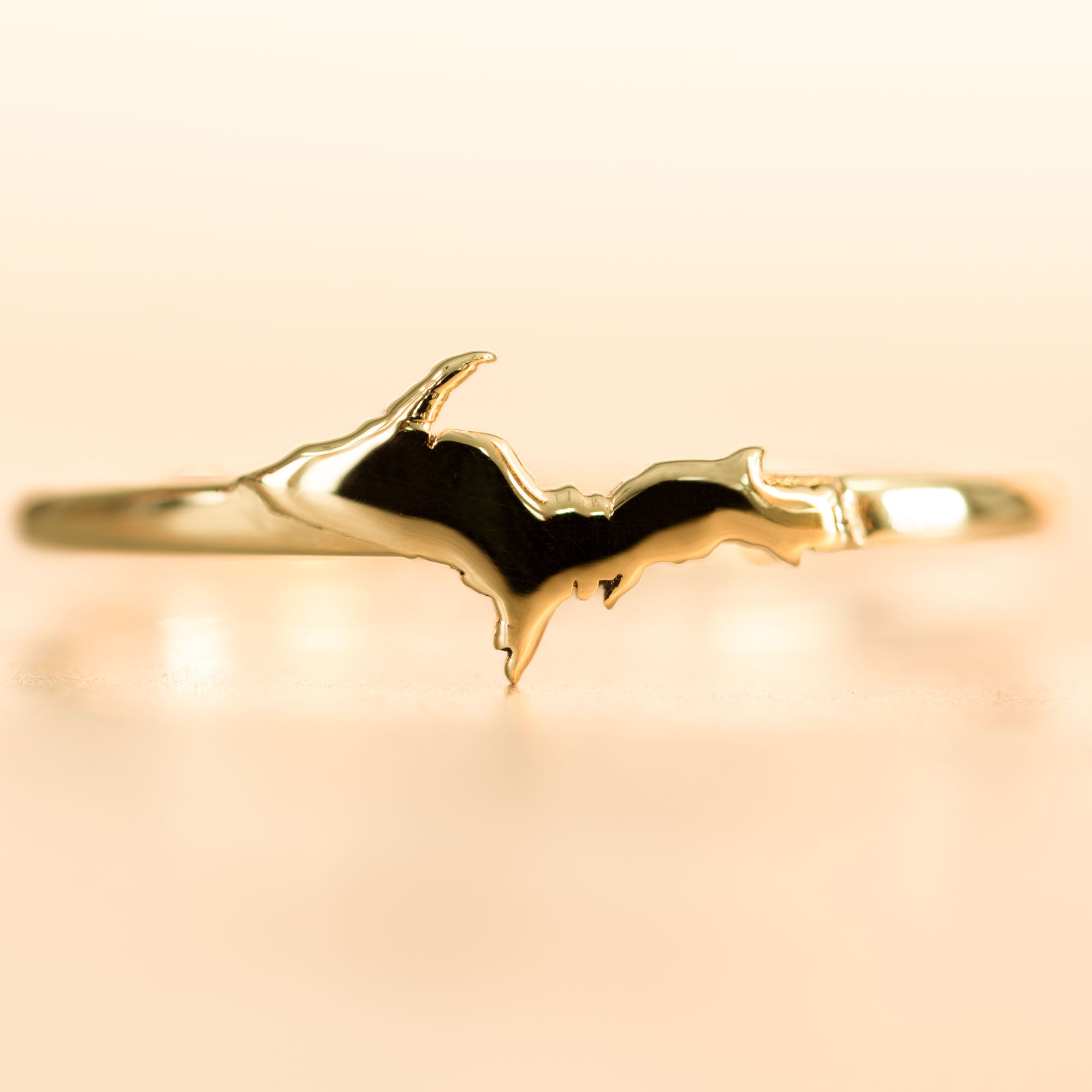 Thin Gold Michigan Upper Peninsula Ring