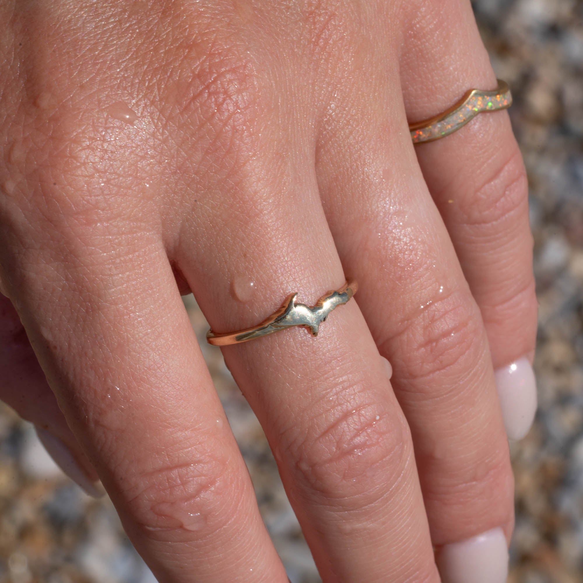 Thin Gold Michigan Upper Peninsula Ring
