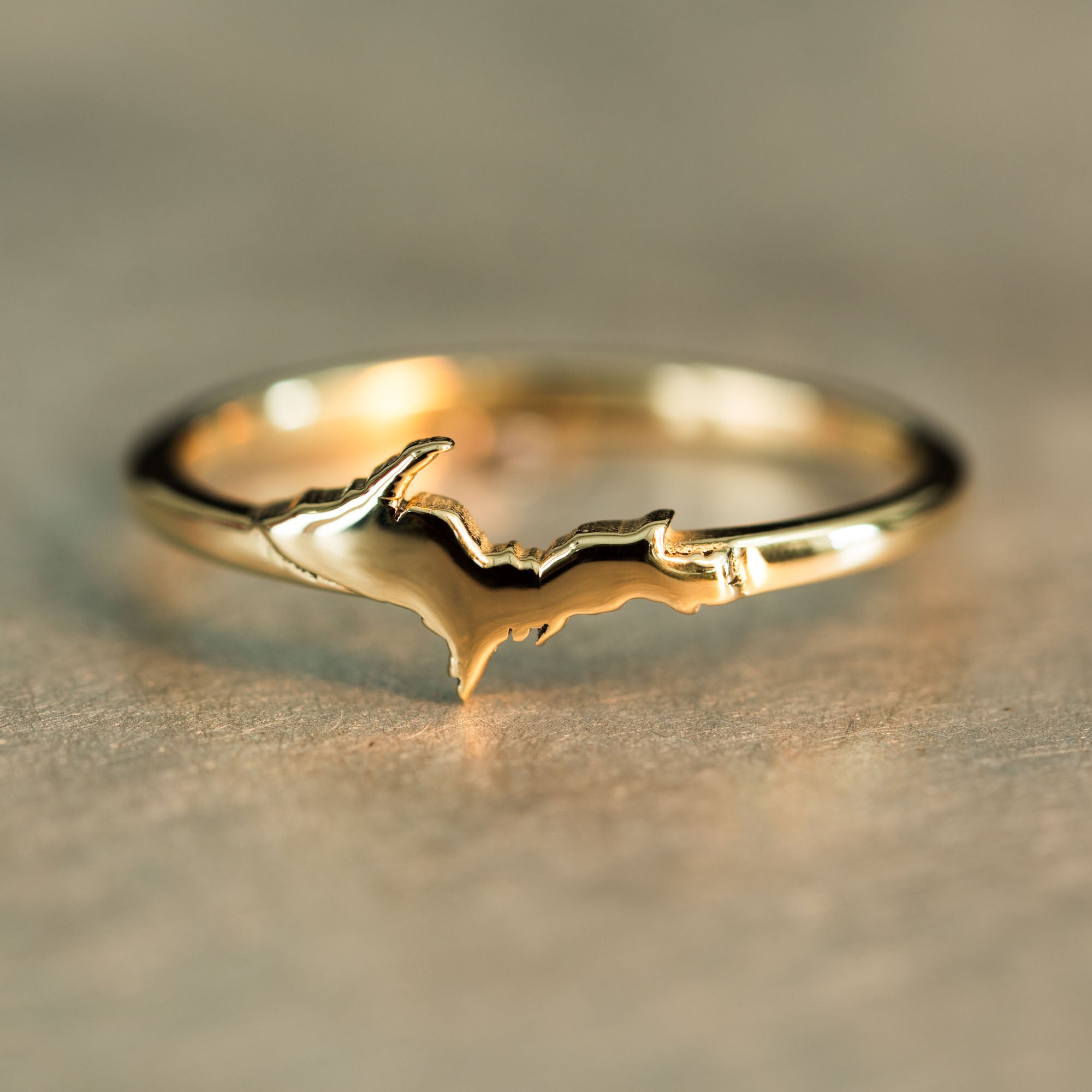 Thin Gold Michigan Upper Peninsula Ring