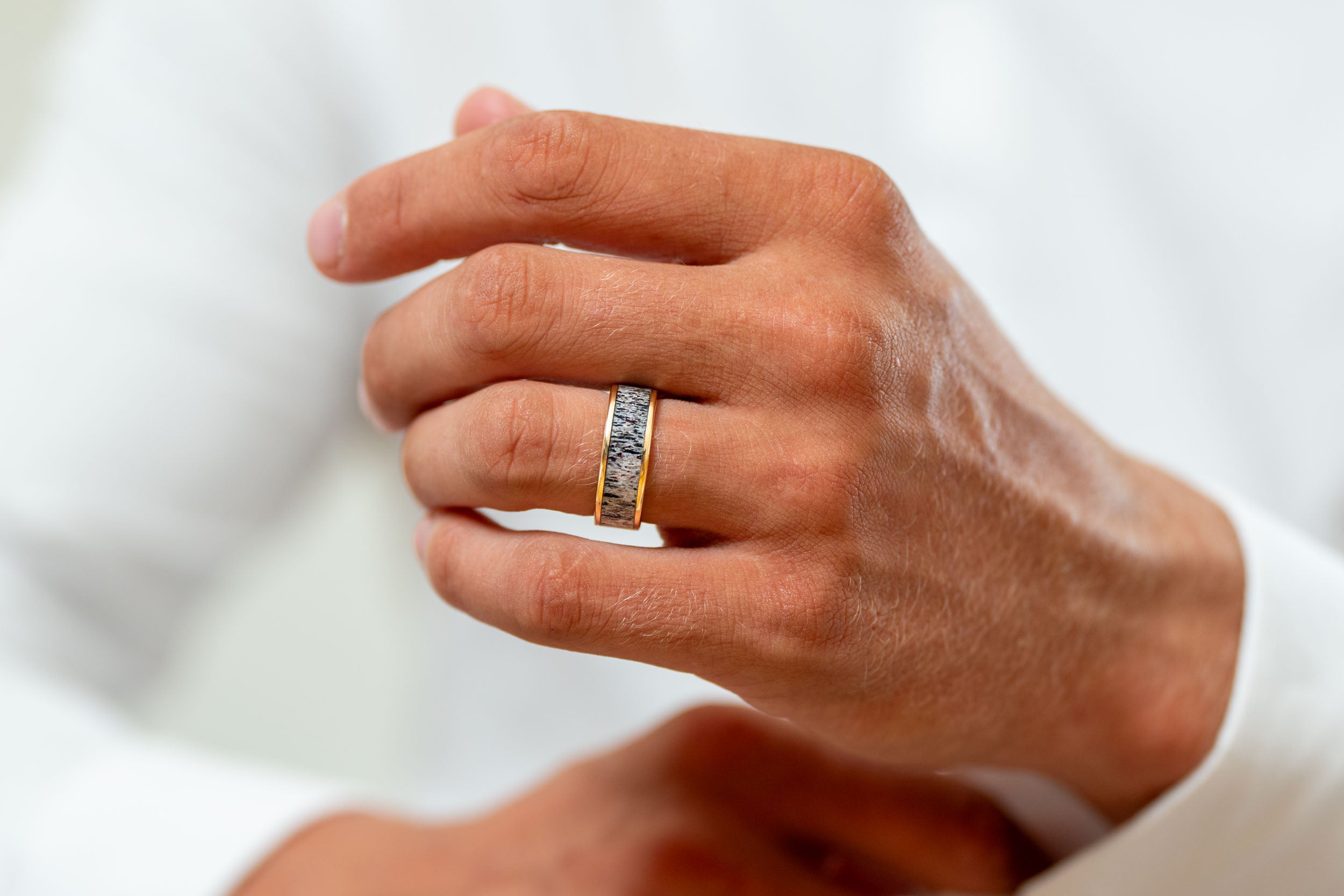 Deer antler store diamond ring