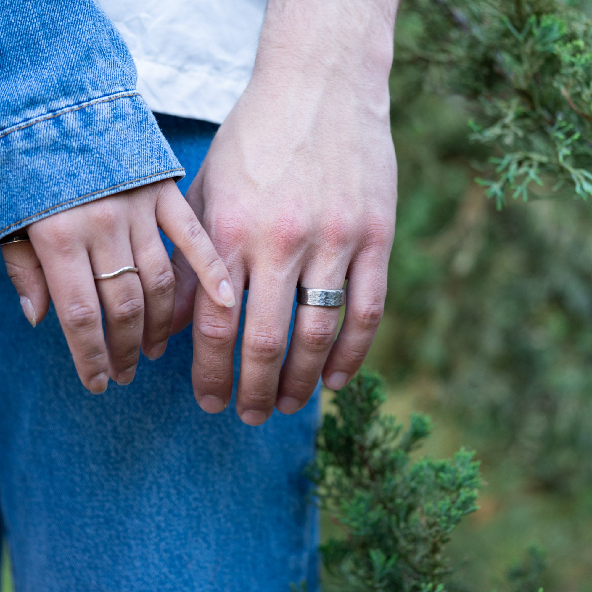 Hammered Titanium Ring