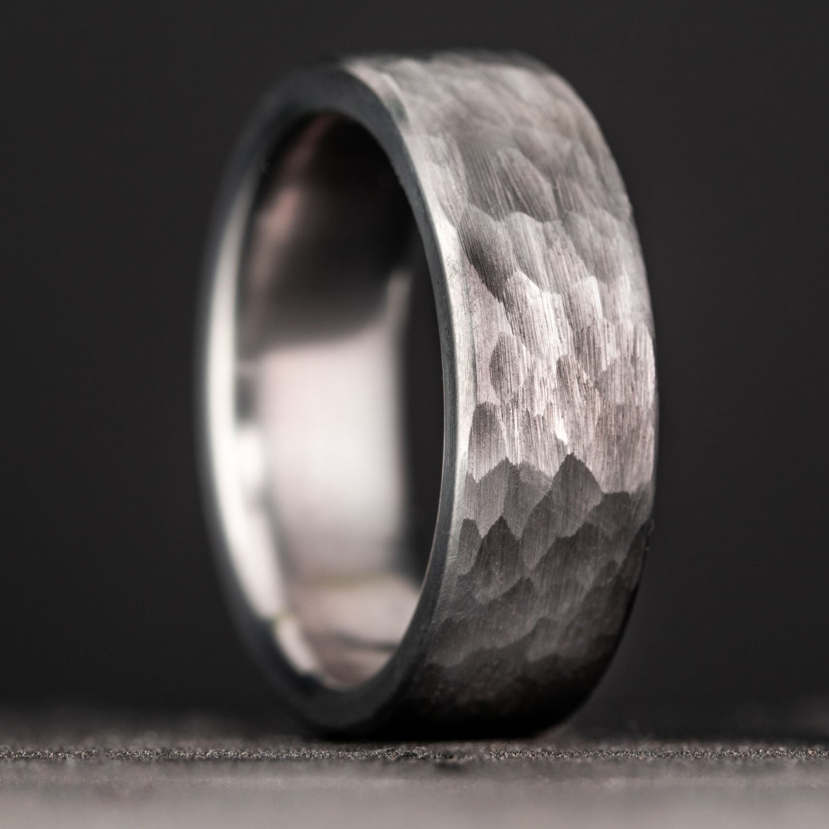 Hammered Titanium Ring