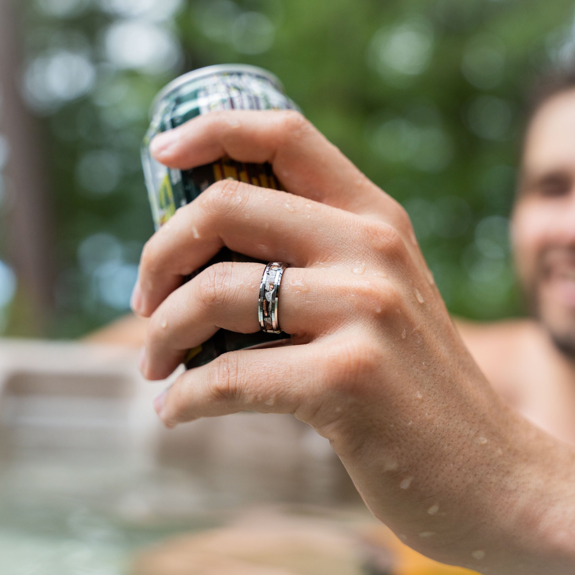 Petoskey stone 2025 wedding band