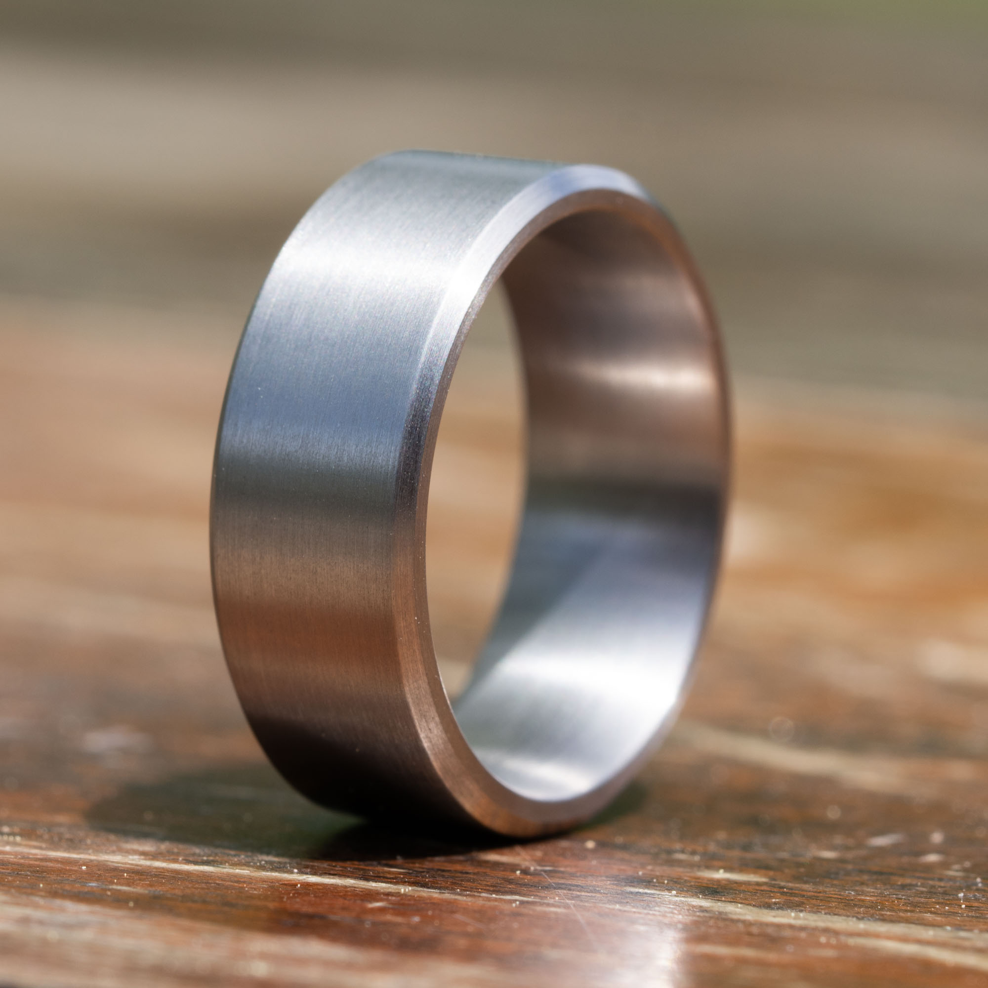 Brushed Titanium Ring