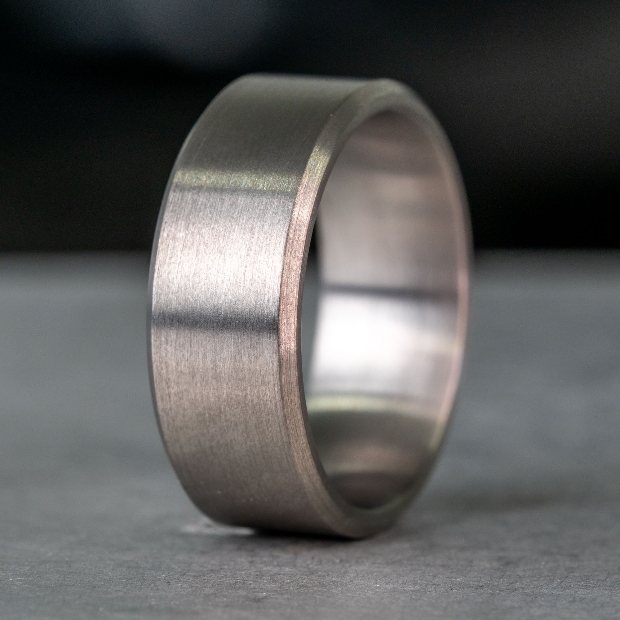 Brushed Titanium Ring