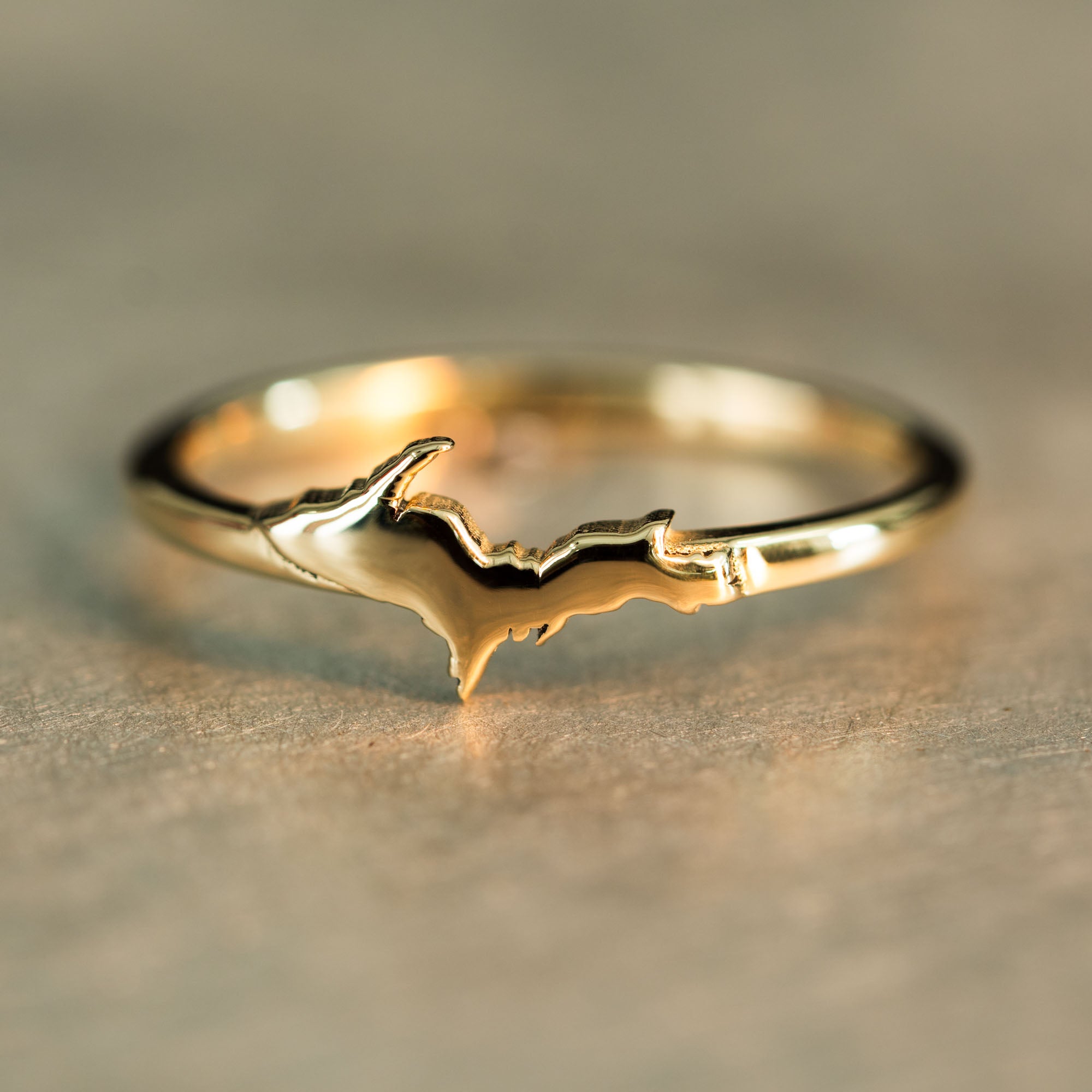 Gold Michigan Upper Peninsula Women's Ring