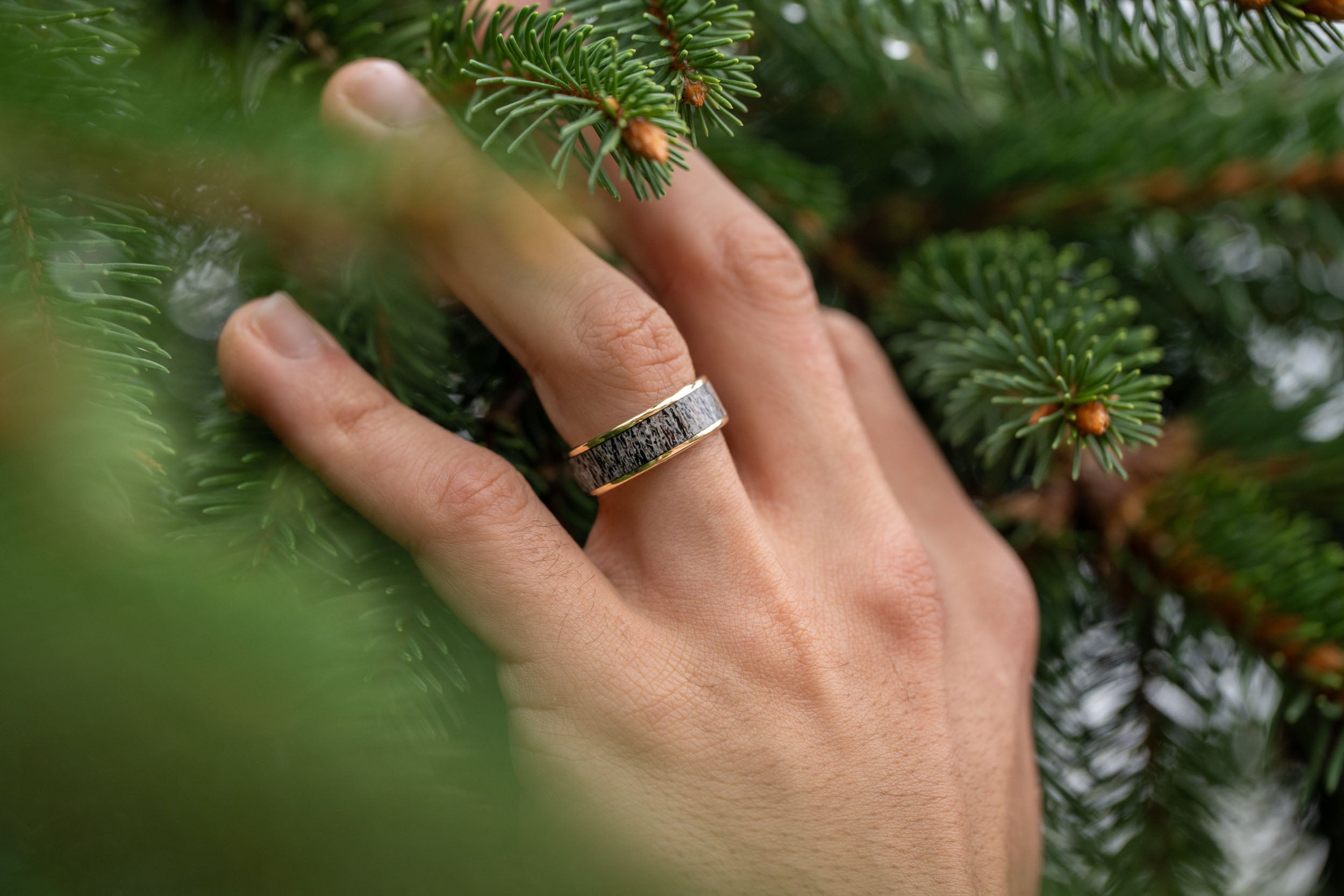 Hand Carved Mens Ring With Diamond | Temple & Grace AU