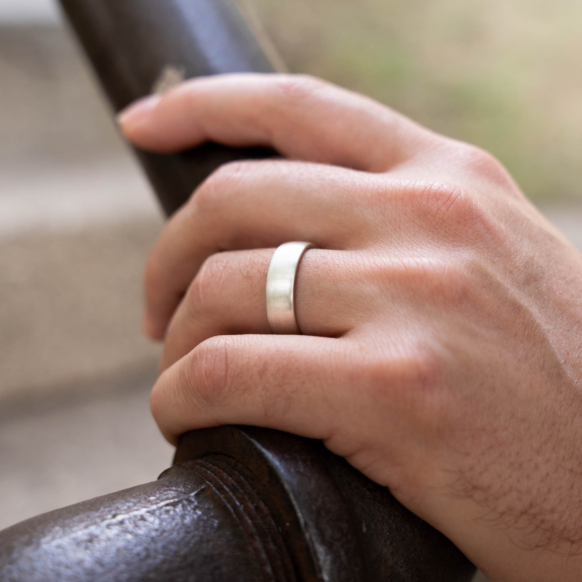 Brushed Silver Ring