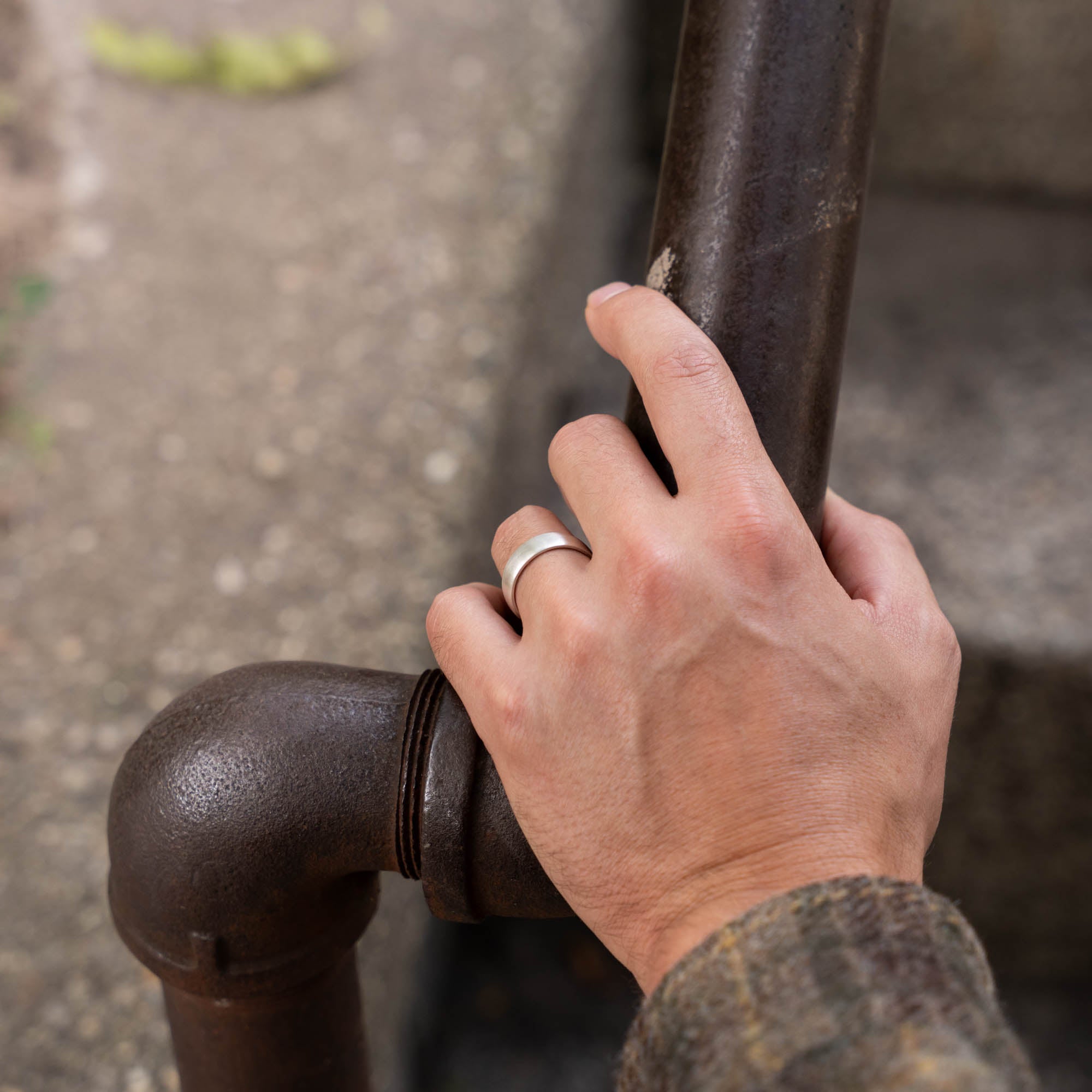 Brushed Silver Ring