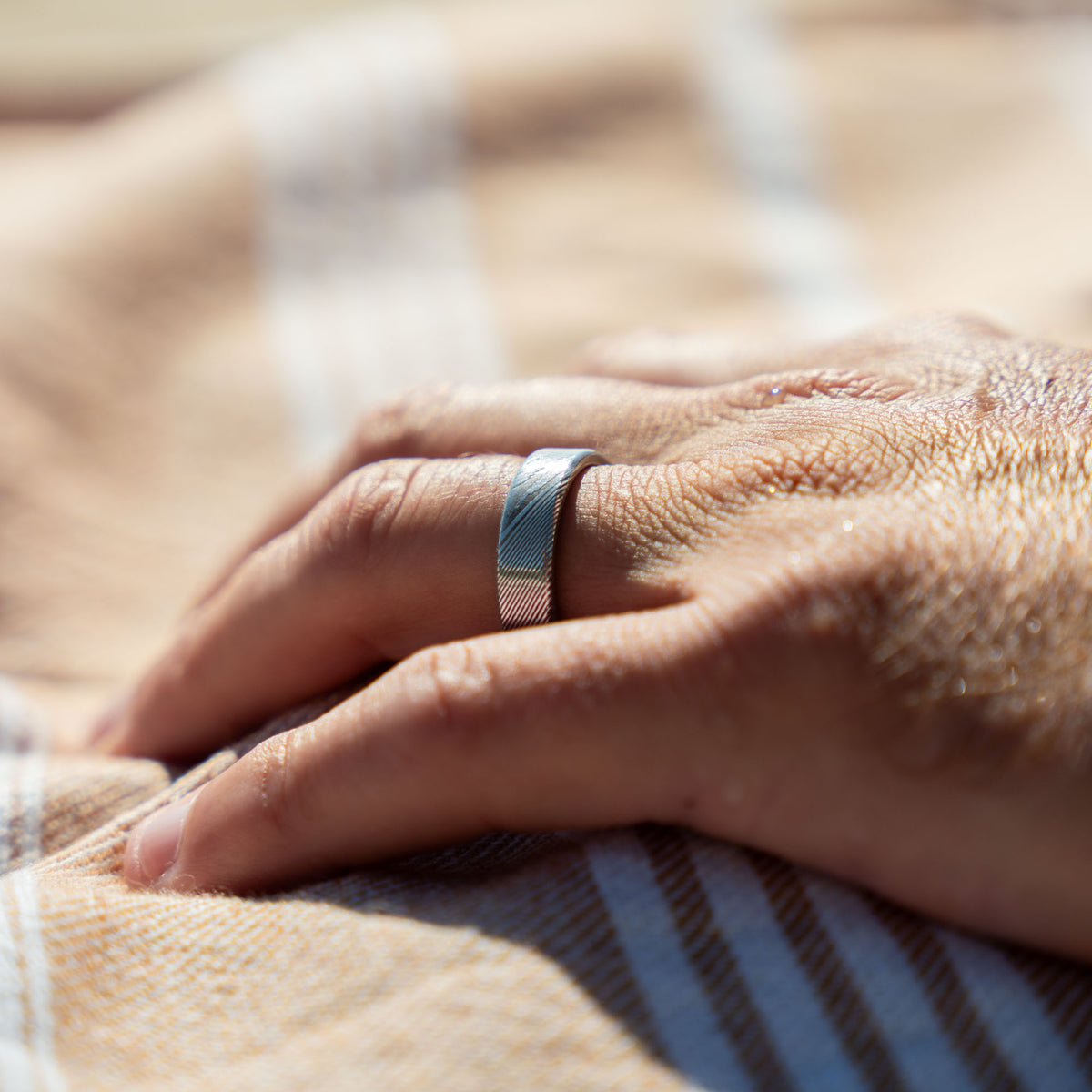 Stainless Steel Damascus Ring
