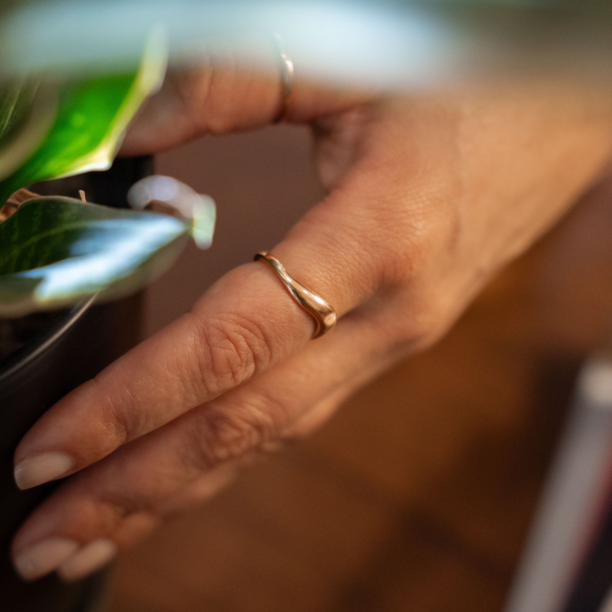 Flowing Gold Ring