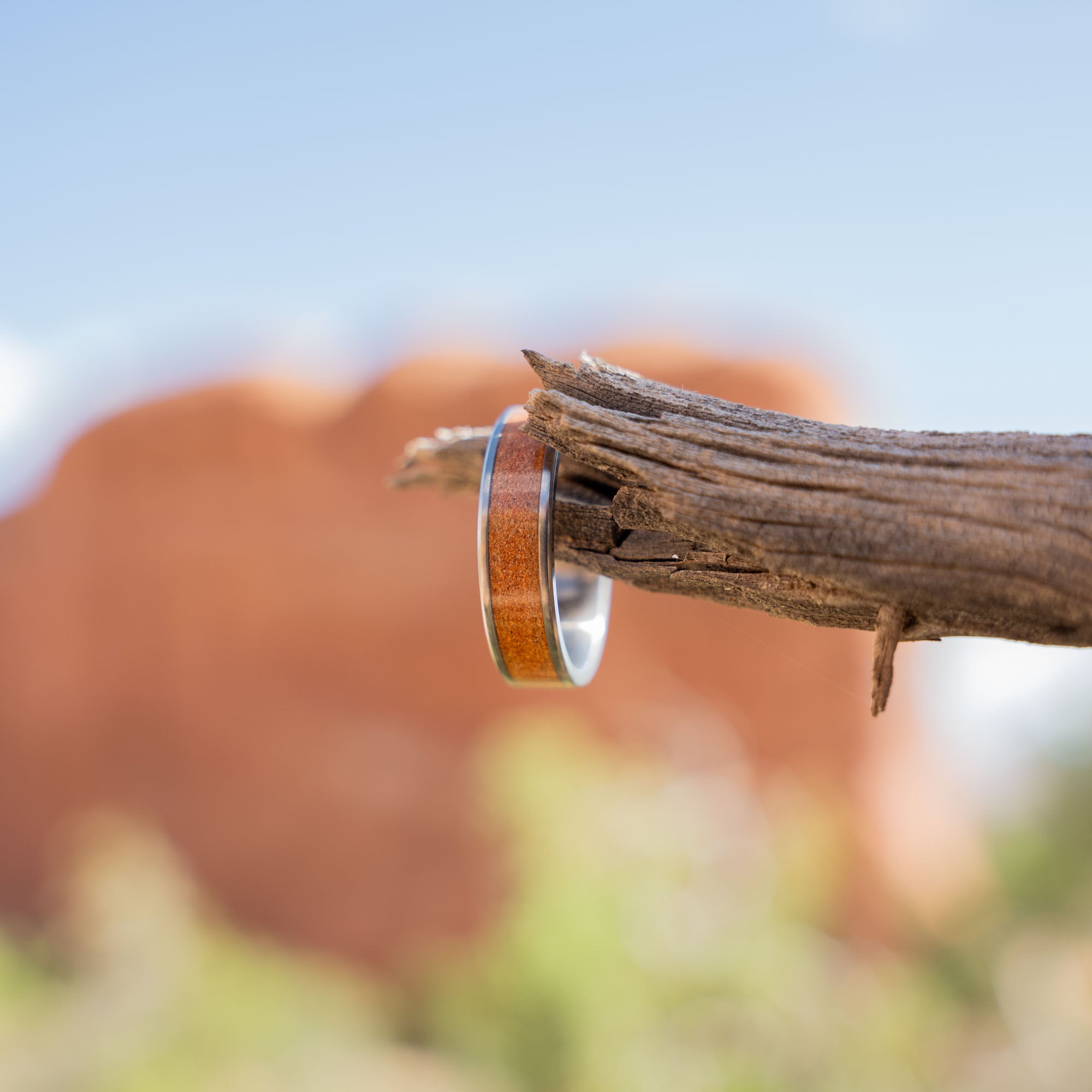 Titanium Moab Utah Rock Inlay Ring